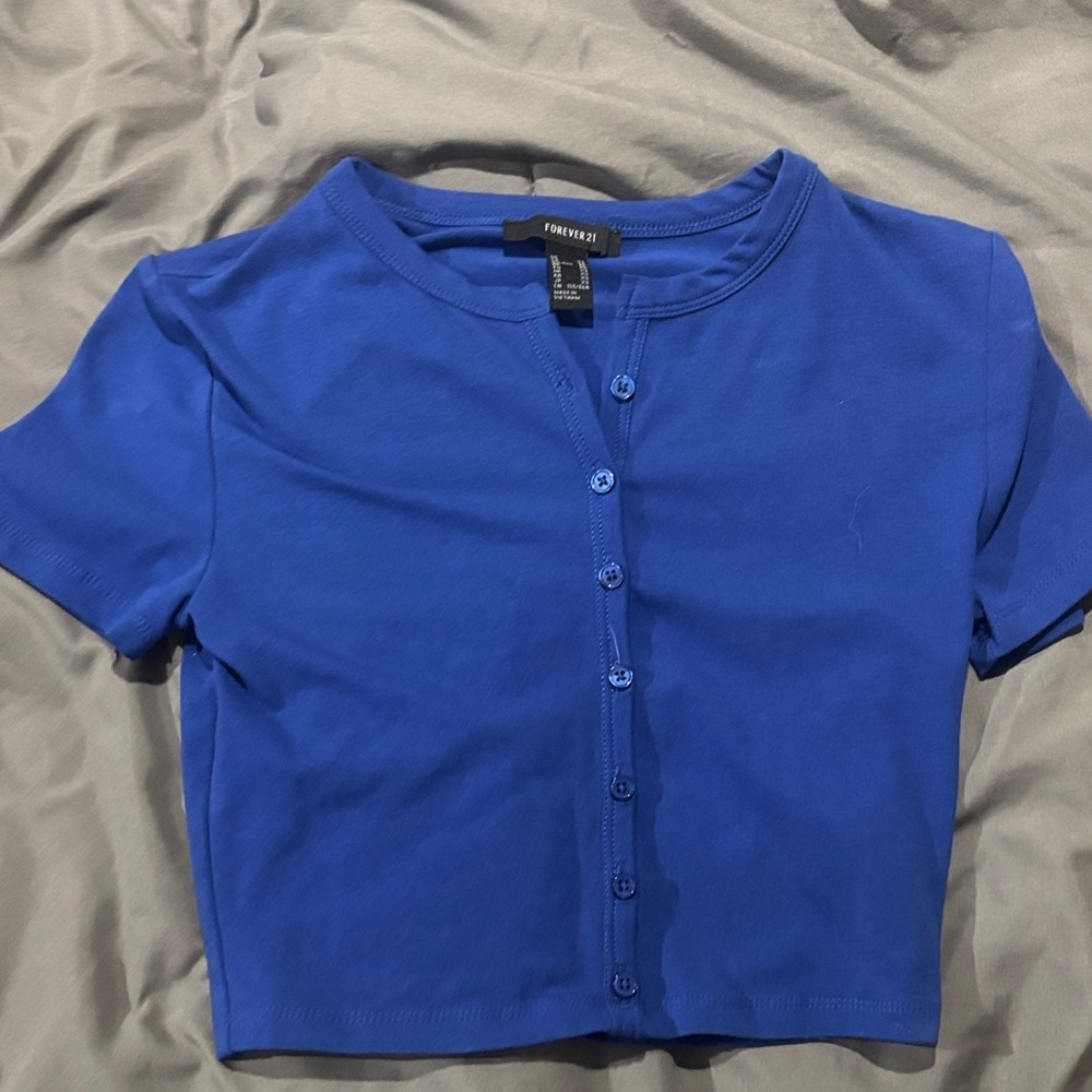 Forever 21 Kids Royal Blue Button-Down Shirt